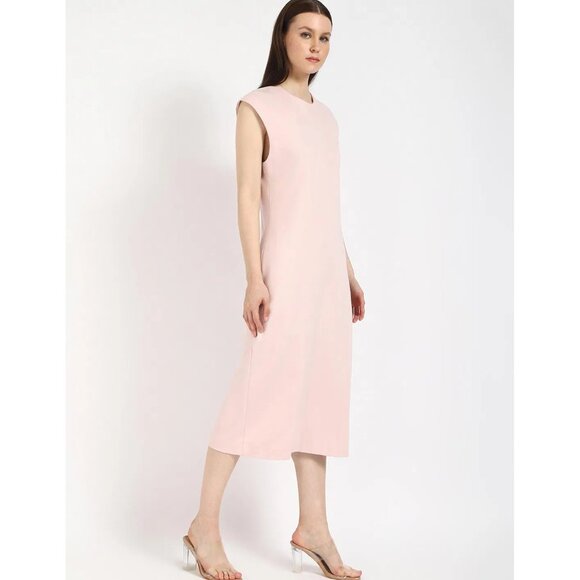 Calvin Klein Women's Comfortable Stretch Ponte Shift Dress Sepia Rose Sz XL NWT - Picture 4 of 4